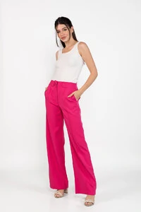 Calca pantalona alfaiataria lisa