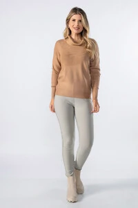 Blusa gola alta canelada