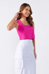 Blusa regata em alfaiataria