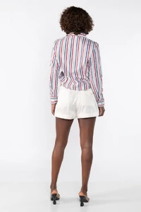 Shorts acetinado com elastico na cintura