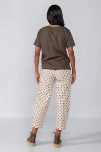 Blusa linho decote em v