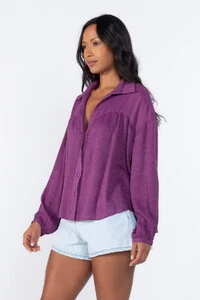 Camisa manga longa texturizada