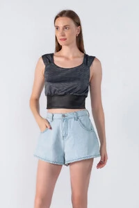 Cropped xadrez com alca