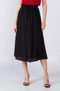 Saia midi em viscose elastico no cos