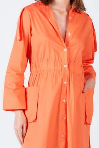 Vestido em algodao com bolsos