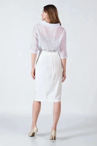 Blusa manga 3/4 gola canoa