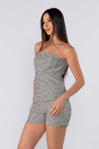 Conjunto short e tomara que caia