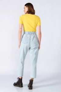 Cropped viscose manga curta tricot