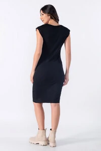 Vestido midi manga muscle