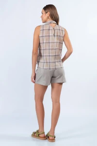 Blusa xadrez em algodao