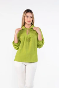 Blusa em algodao manga longa