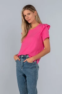 Blusa babado manga