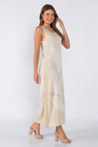 Vestido trabalhado com lurex
