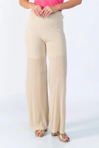 Calca pantalona fios de lurex