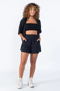 Conjunto camisa e shorts social