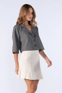 Blazer curto manga 3/4