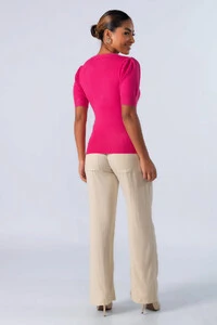 Blusa em viscose manga princesa
