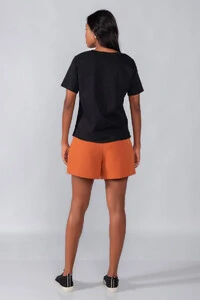 Blusa linho decote em v