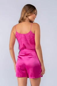 Shorts saia acetinado