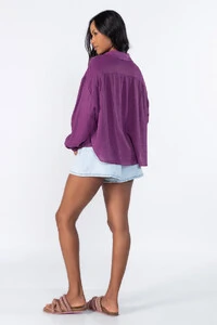 Camisa manga longa texturizada
