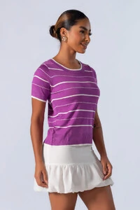 Blusa em viscose listrada