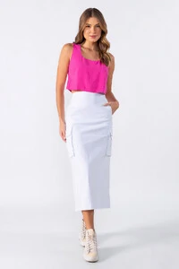 Blusa regata em alfaiataria