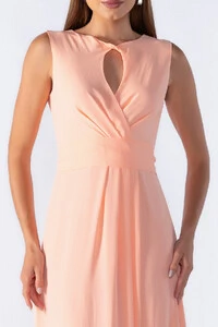 Vestido longo decote transpassado