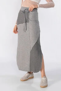 Saia moleton patchwork