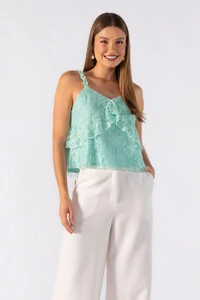 Blusa bata renda floral