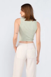 Cropped em regata canelado