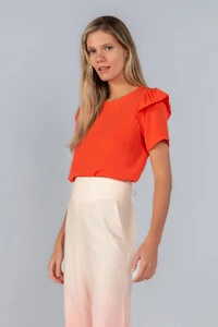 Blusa babado manga