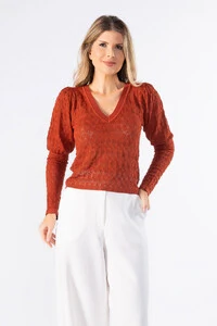 Blusa com manga bufante