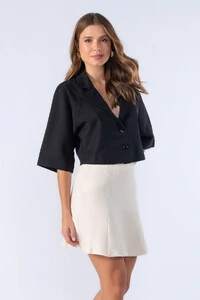 Blazer curto manga 3/4