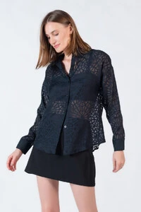 Camisa com transparencia oversized