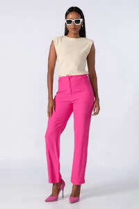 Calca em viscose com elastico no cos