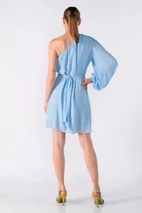 Vestido curto manga nula