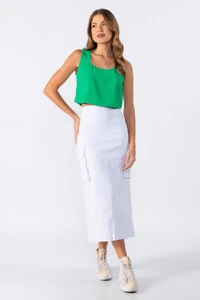 Blusa regata em alfaiataria