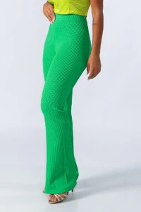 Calca legging flare texturizada