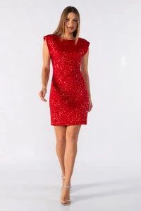 Vestido em paete decote costas