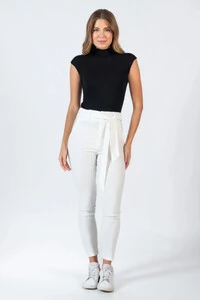 Blusa gola alta canelada