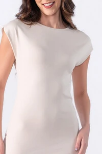 Vestido midi manga muscle