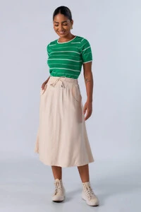 Blusa em viscose listrada