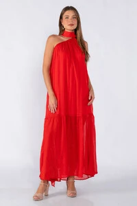 Vestido longo lurex