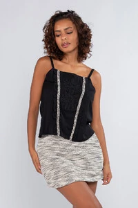 Blusa viscose alca guippir em flor