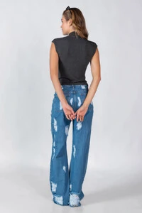 Blusa gola alta canelada