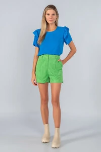 Blusa babado manga