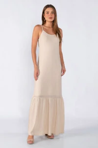 Vestido lurex com alças