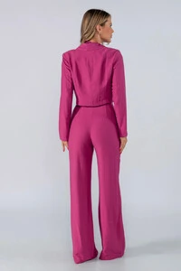 Blazer curto viscose um botao