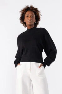 Blusa manga longa bufante