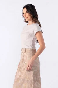 Blusa cropped basica canelada